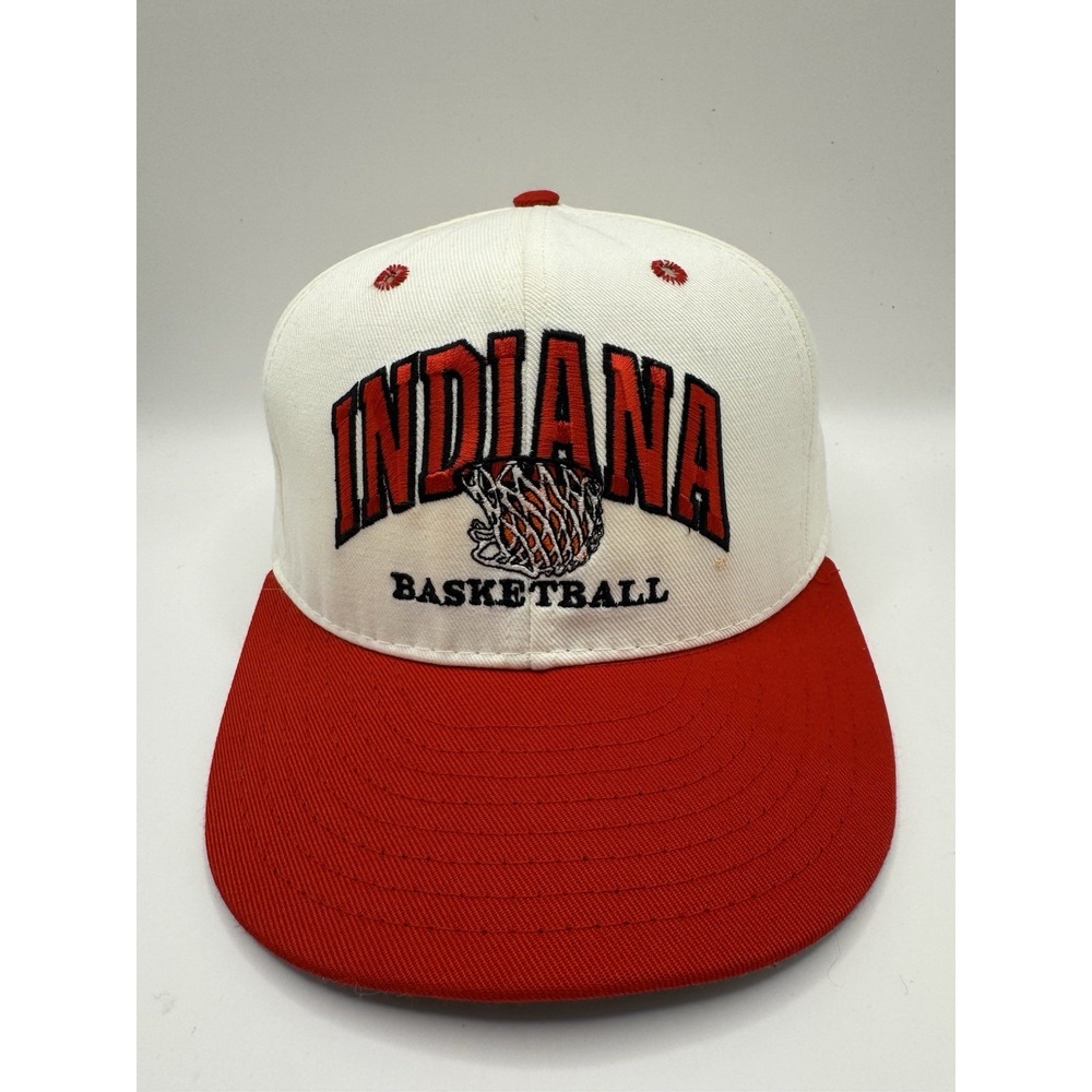 VTG 90s Indiana Hoosiers Basketball Snapback Hat Pro-Line USA Made NCAA IU
